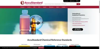 Screenshot of AccuStandard, Inc.