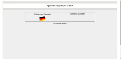 Screenshot of Applied Critical Fluids GmbH