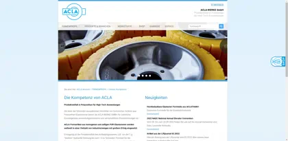 Screenshot of Acla - Werke GmbH