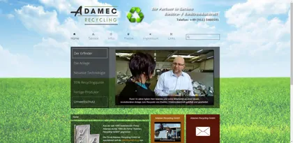 Screenshot of Adamec Recycling GmbH