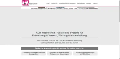 Screenshot of ADM Messtechnik GmbH & Co. KG