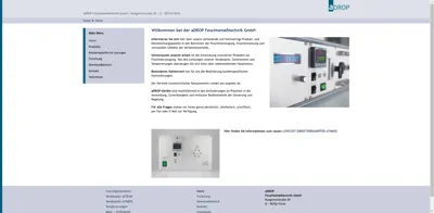 Screenshot of aDROP Feuchtemesstechnik GmbH