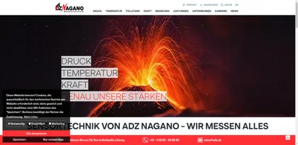 Screenshot of ADZ NAGANO GmbH