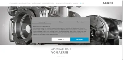 Screenshot of Aerni AG