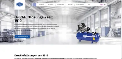 Screenshot of AGRE Kompressoren GmbH