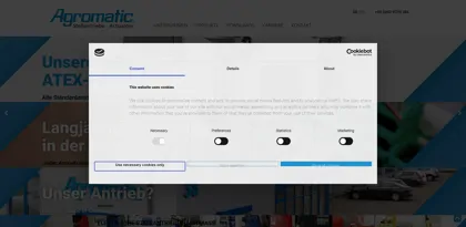 Screenshot of AGROMATIC Regelungstechnik GmbH