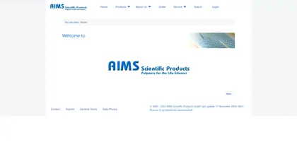 Screenshot of AIMS Scientific Products GmbH