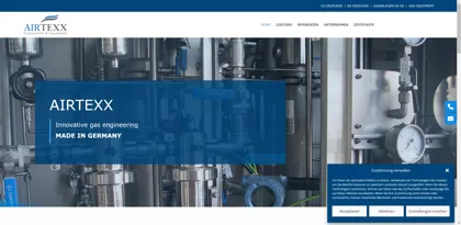 Screenshot of AIRTEXX Gassysteme & Equipment e.K.