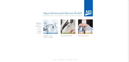 Screenshot of AKS Aqua-Kommunal-Service GmbH