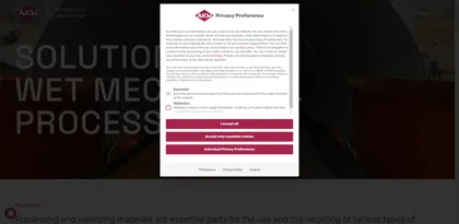 Screenshot of AKW Apparate + Verfahren GmbH