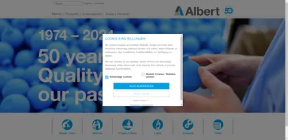Screenshot of Albert Hohlkörper GmbH & Co. KG