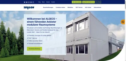 Screenshot of Algeco GmbH