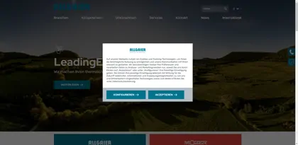 Screenshot of Allgaier Process Technology GmbH