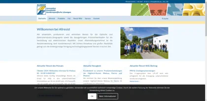 Screenshot of ALLRESIST GmbH