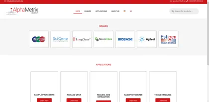 Screenshot of Alpha Metrix Biotech GmbH