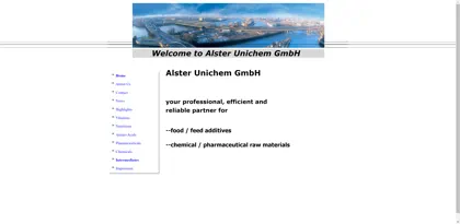 Screenshot of Alster Unichem GmbH