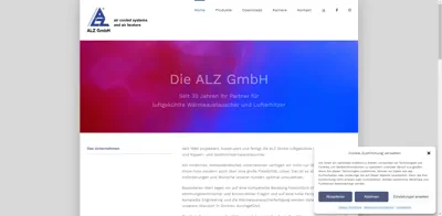 Screenshot of ALZ GmbH