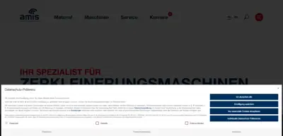 Screenshot of AMIS Maschinen-Vertriebs GmbH