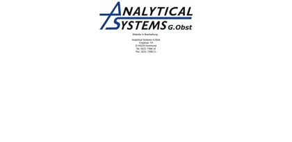 Screenshot of Analytical Systems G. Obst