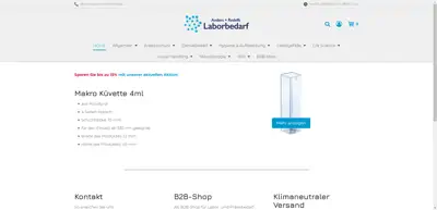 Screenshot of Anders + Redelfs Laborbedarf/ Verpackungen OHG