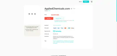 Screenshot of Applied Chemicals Espana S.A.