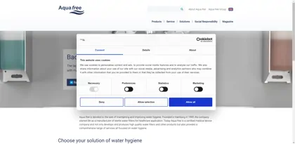 Screenshot of Aqua free Membrane Technology GmbH