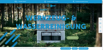 Screenshot of aqua-service Industriewasserrecycling GmbH