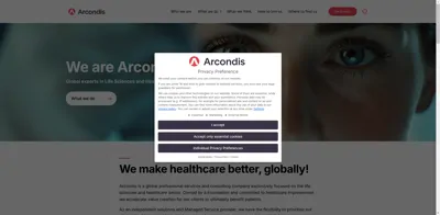 Screenshot of Arcondis AG