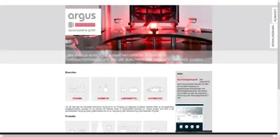 Screenshot of argus sensorsysteme GmbH