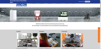 Screenshot of ARICON Kunststoffwerk GmbH