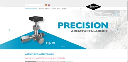 Screenshot of ARMATUREN-ARNDT GmbH