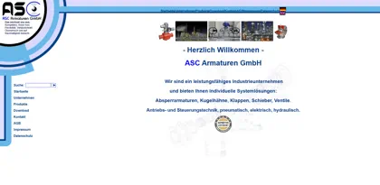 Screenshot of ASC Armaturen Service Center, Thomas Evers