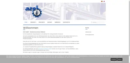 Screenshot of AZS GmbH