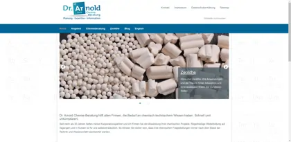 Screenshot of Dr. Arnold Chemie-Beratung