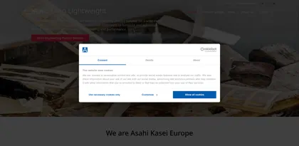 Screenshot of Asahi Kasei Europe & Celgard