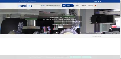 Screenshot of ASENTICS GmbH & Co. KG