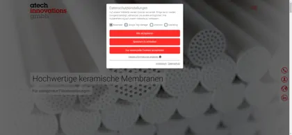 Screenshot of atech innovations gmbh