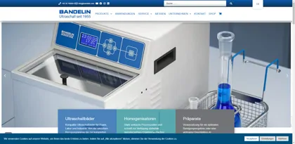 Screenshot of BANDELIN electronic GmbH & Co.KG