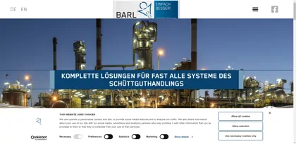 Screenshot of Barl Maschinenbau GmbH