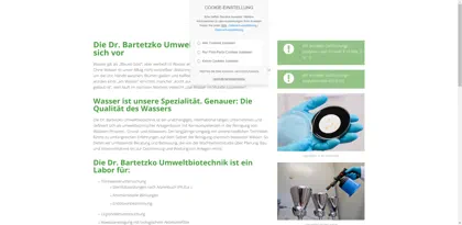 Screenshot of Umwelttechnik Dr. Bartetzko GmbH