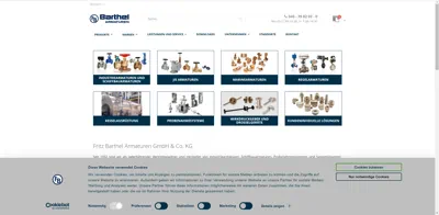 Screenshot of Fritz Barthel Armaturen GmbH & Co. KG