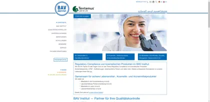 Screenshot of BAV Institut für Hygiene und Qualitätssicherung GmbH