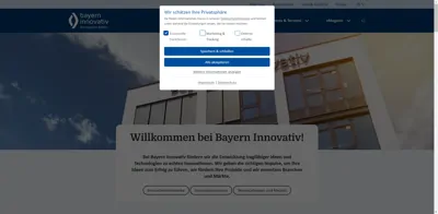 Screenshot of Bayern Innovativ Gesellschaft für Innovation und Wissenstransfer mbH