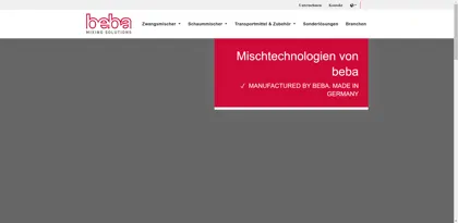 Screenshot of Beba Mischtechnik GmbH