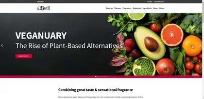 Screenshot of Bell Flavors & Fragrances - Duft und Aroma GmbH