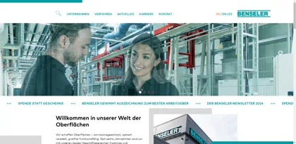 Screenshot of BENSELER Oberflächentechnik GmbH & Co. KG