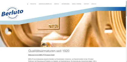 Screenshot of Berluto Armaturen GmbH