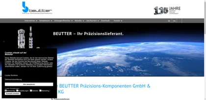 Screenshot of Beutter Präzisions-Komponenten GmbH & Co. KG