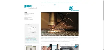 Screenshot of B&F Metallbautechnik GmbH