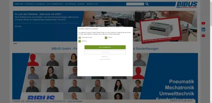 Screenshot of BIBUS GmbH